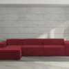 Divano fisso con penisola Atrillo, Cm 340x170h70,<Dmora Hot