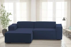Divano fisso con penisola Assurte, Cm 240x170h70,<Dmora Shop