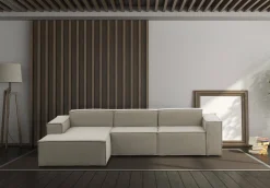 Divano fisso con penisola Alganibra, Cm 300x170h70,<Dmora Online