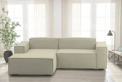 Divano fisso con penisola Assurte, Cm 240x170h70,<Dmora Store