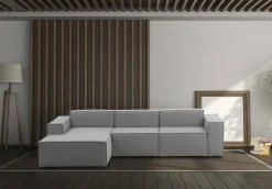 Divano fisso con penisola Alganibra, Cm 300x170h70,<Dmora Hot