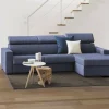 Divano fisso con penisola Angera, Cm 260x95h85,<Dmora Cheap