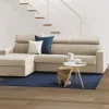 Divano fisso con penisola Aryaly, Cm 260x95h85,<Dmora Hot