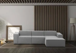 Divano fisso con penisola Ananas, Cm 300x170h70,<Dmora Shop