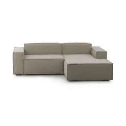 Divano fisso con penisola Amuleto, Cm 220x170h70,<Dmora Store
