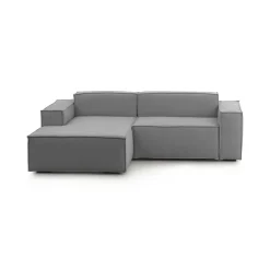 Divano fisso con penisola Alhoa, Cm 220x170h70,<Dmora Hot