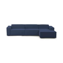 Divano fisso con penisola Asvaldo, Cm 340x170h70,<Dmora Store