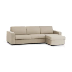 Divano fisso con penisola Azechiele, Cm 260x95h90,<Dmora Outlet