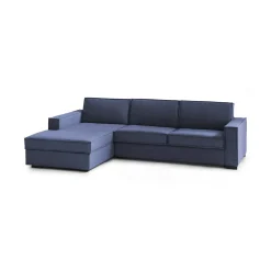Divano fisso con penisola Sodalite, Cm 260x95h90,<Dmora Cheap