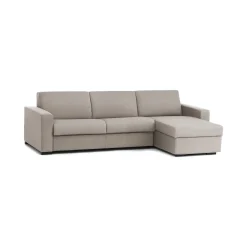Divano fisso con penisola Atos, Cm 280x95h90,<Dmora Cheap