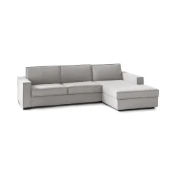 Divano fisso con penisola Assobasso, Cm 260x95h90,<Dmora Flash Sale