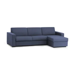Divano fisso con penisola Azechiele, Cm 260x95h90,<Dmora Cheap