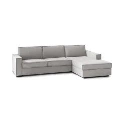 Divano fisso con penisola Ametrino, Cm 280x95h90,<Dmora Cheap