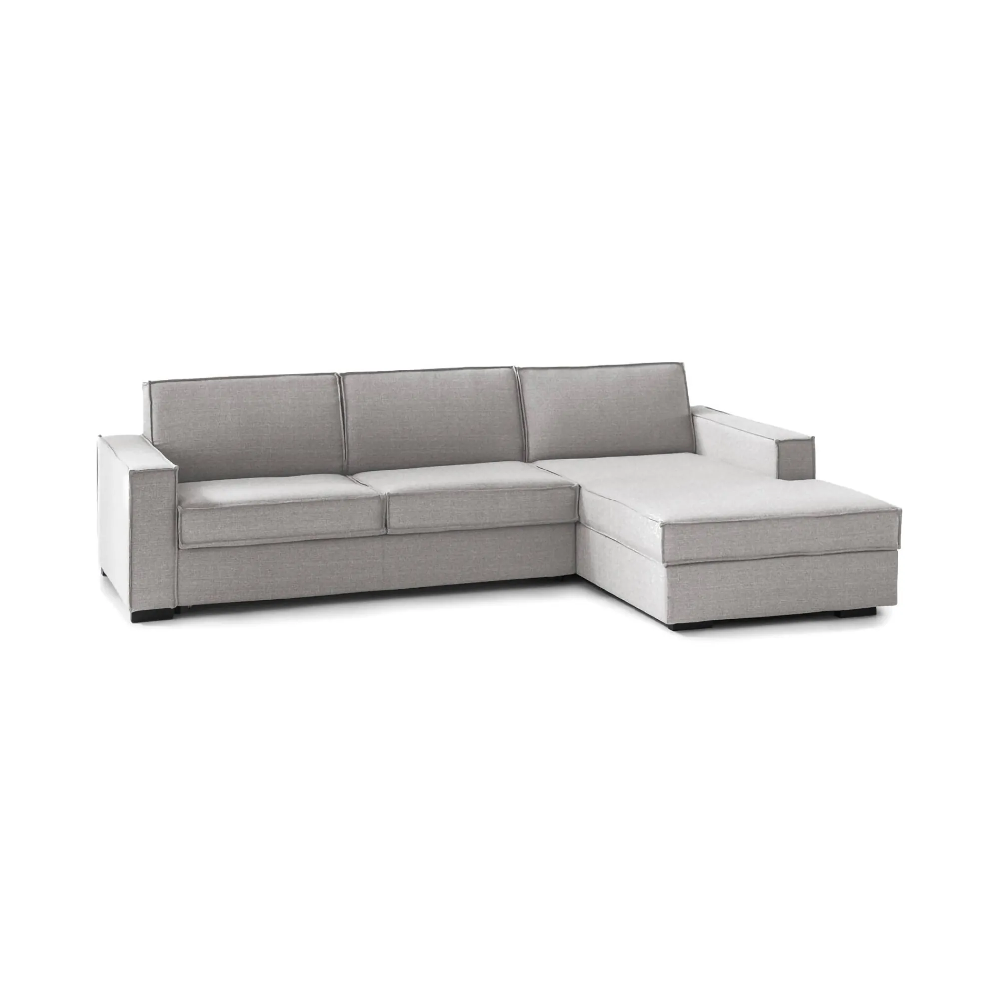 Divano fisso con penisola Ametrino, Cm 280x95h90,<Dmora Cheap