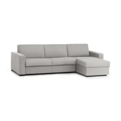 Divano fisso con penisola Azechiele, Cm 260x95h90,<Dmora Fashion