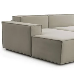 Divano fisso con penisola Alhoa, Cm 220x170h70,<Dmora Sale