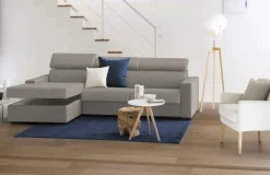 Divano fisso con penisola Aryaly, Cm 280x95h85,<Dmora New