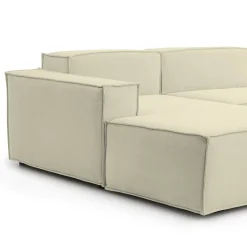 Divano fisso con penisola Atrillo, Cm 340x170h70,<Dmora Sale