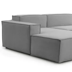 Divano fisso con penisola Assurte, Cm 240x170h70,<Dmora Cheap