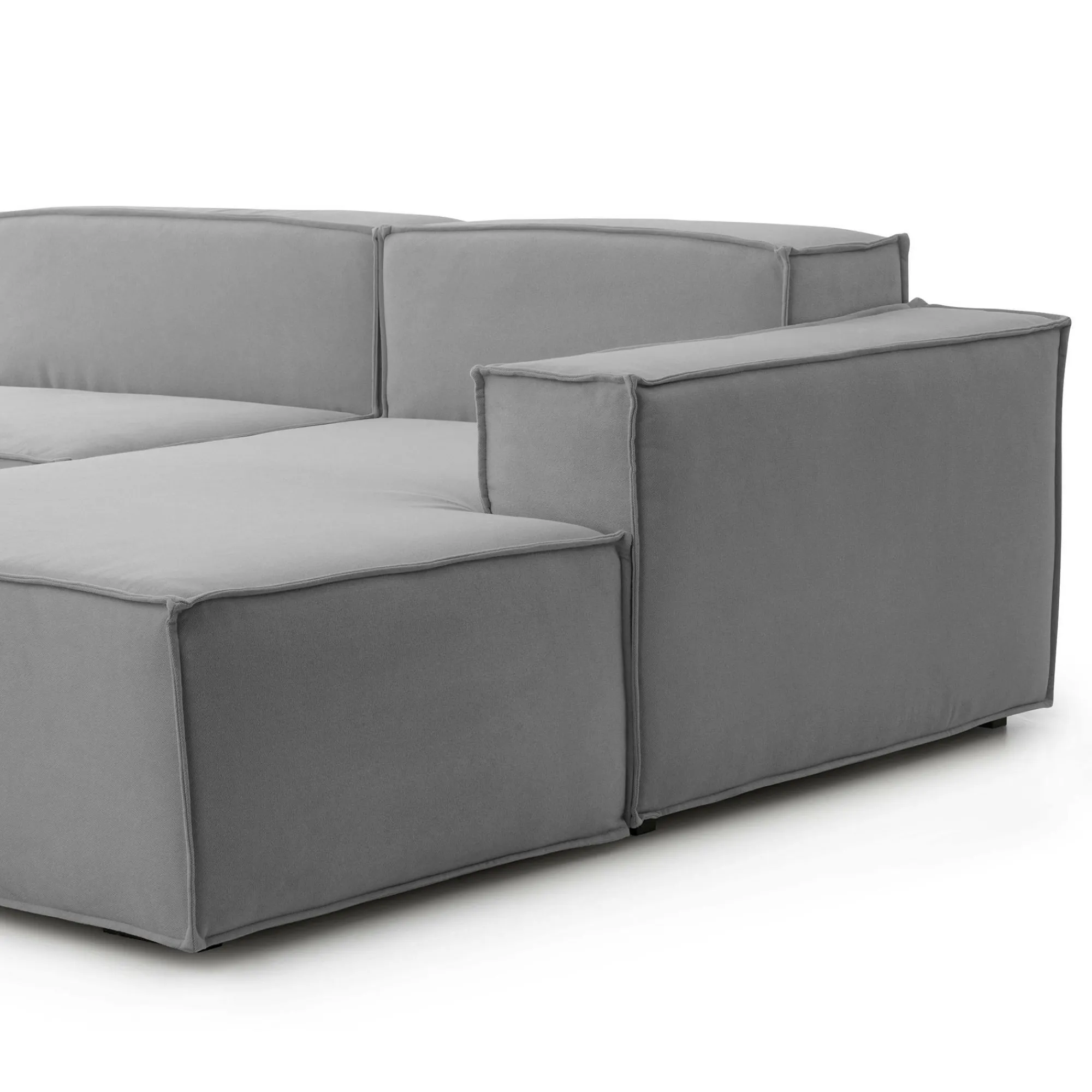 Divano fisso con penisola Amuleto, Cm 220x170h70,<Dmora Online