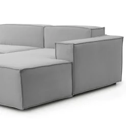 Divano fisso con penisola Asvaldo, Cm 340x170h70,<Dmora Sale