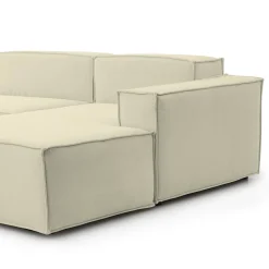 Divano fisso con penisola Amuleto, Cm 220x170h70,<Dmora Clearance