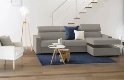 Divano fisso con penisola Ameno, Cm 280x95h85,<Dmora New