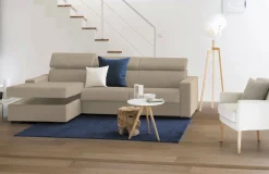 Divano fisso con penisola Aryaly, Cm 260x95h85,<Dmora Hot