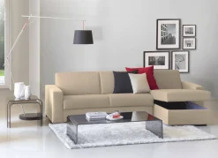 Divano fisso con penisola Atos, Cm 280x95h90,<Dmora Discount