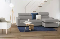 Divano fisso con penisola Ameno, Cm 280x95h85,<Dmora Flash Sale