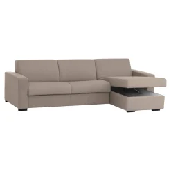 Divano fisso con penisola Azechiele, Cm 260x95h90,<Dmora Discount