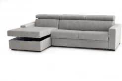 Divano fisso con penisola Akela, Cm 280x95h85,<Dmora Clearance