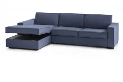 Divano fisso con penisola Sodalite, Cm 260x95h90,<Dmora Cheap