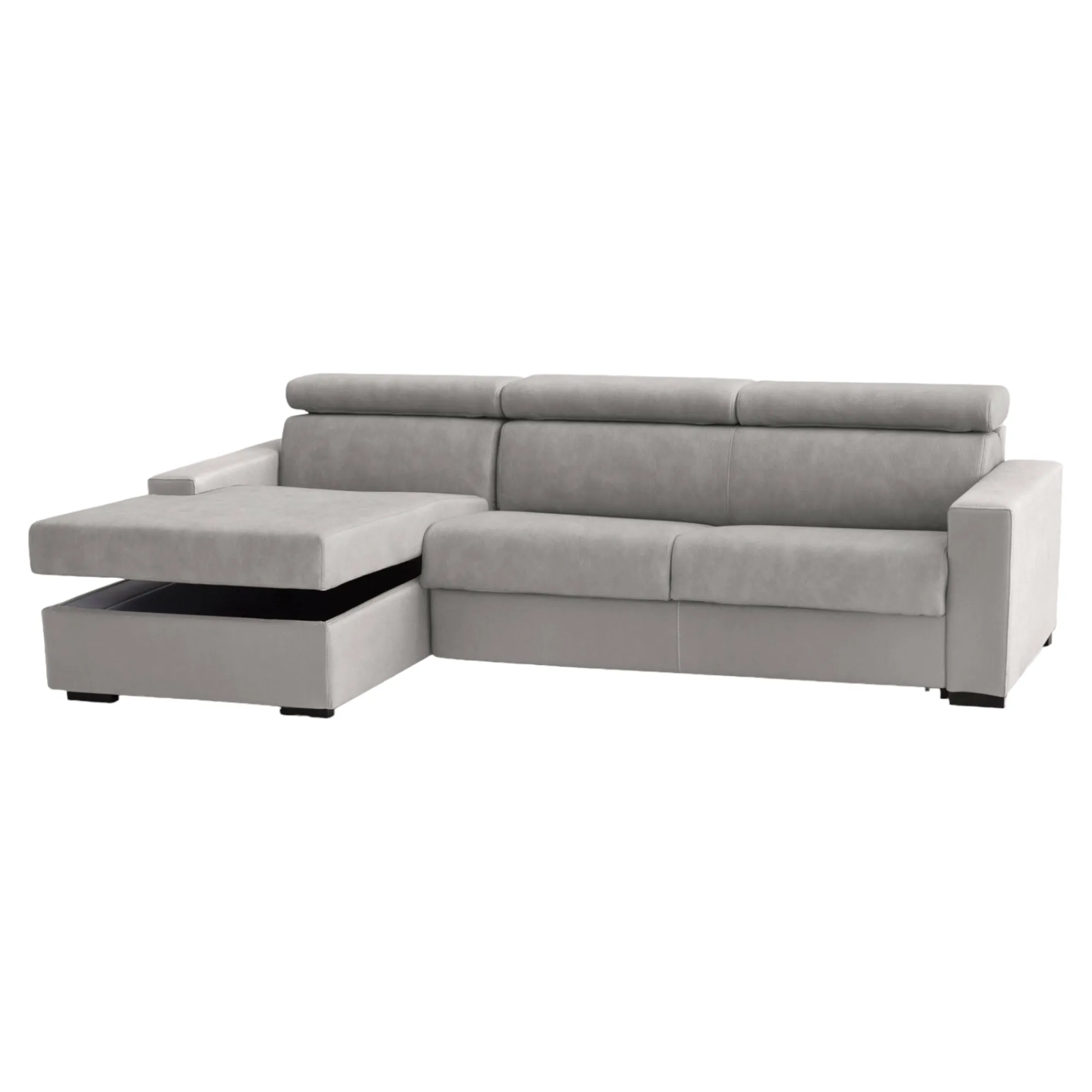 Divano fisso con penisola Aryaly, Cm 280x95h85,<Dmora Shop