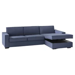 Divano fisso con penisola Ametrino, Cm 280x95h90,<Dmora Clearance