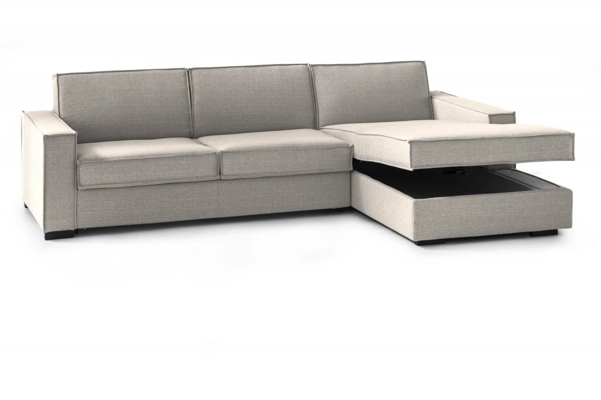 Divano fisso con penisola Ametrino, Cm 280x95h90,<Dmora Best
