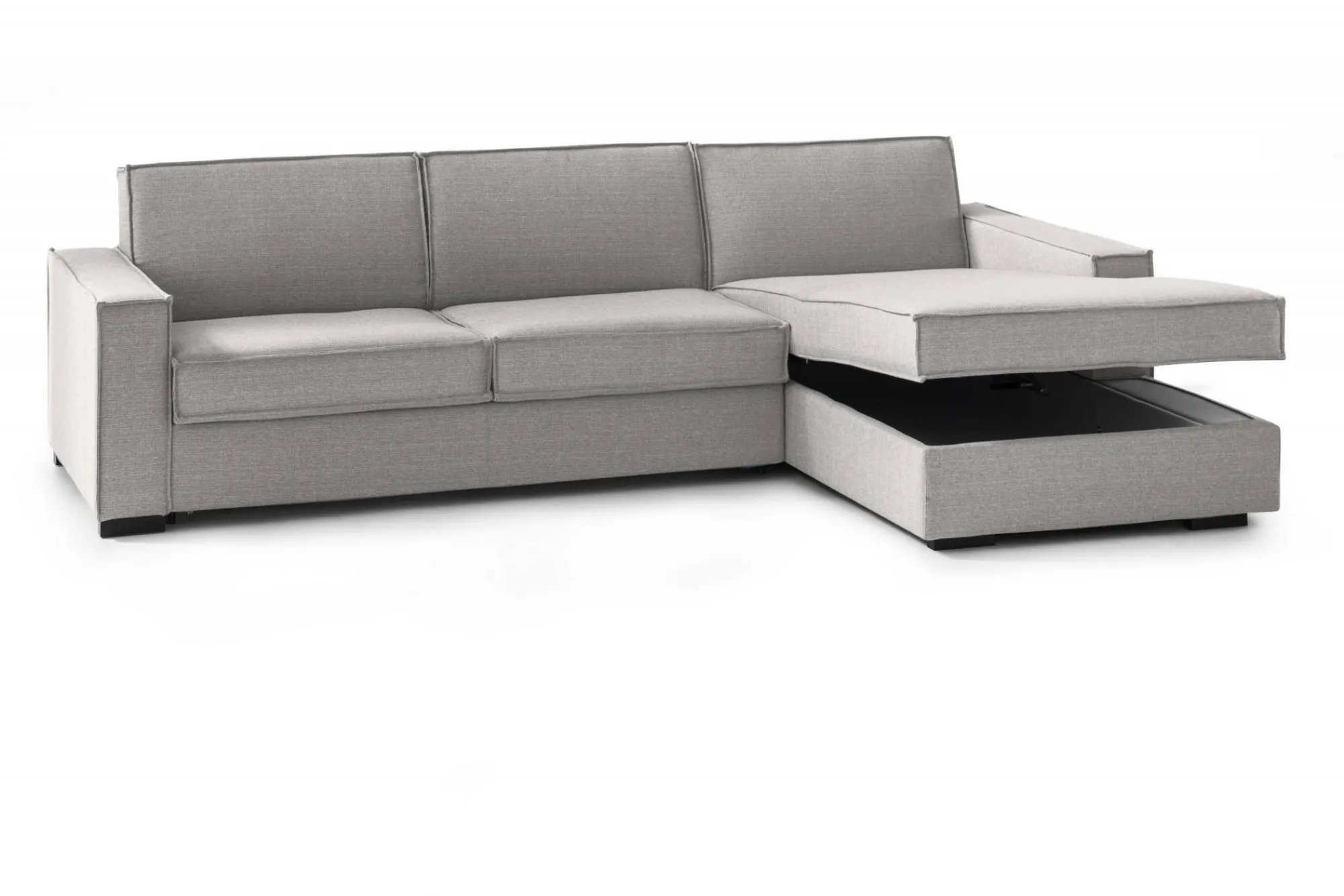 Divano fisso con penisola Ametrino, Cm 280x95h90,<Dmora Cheap