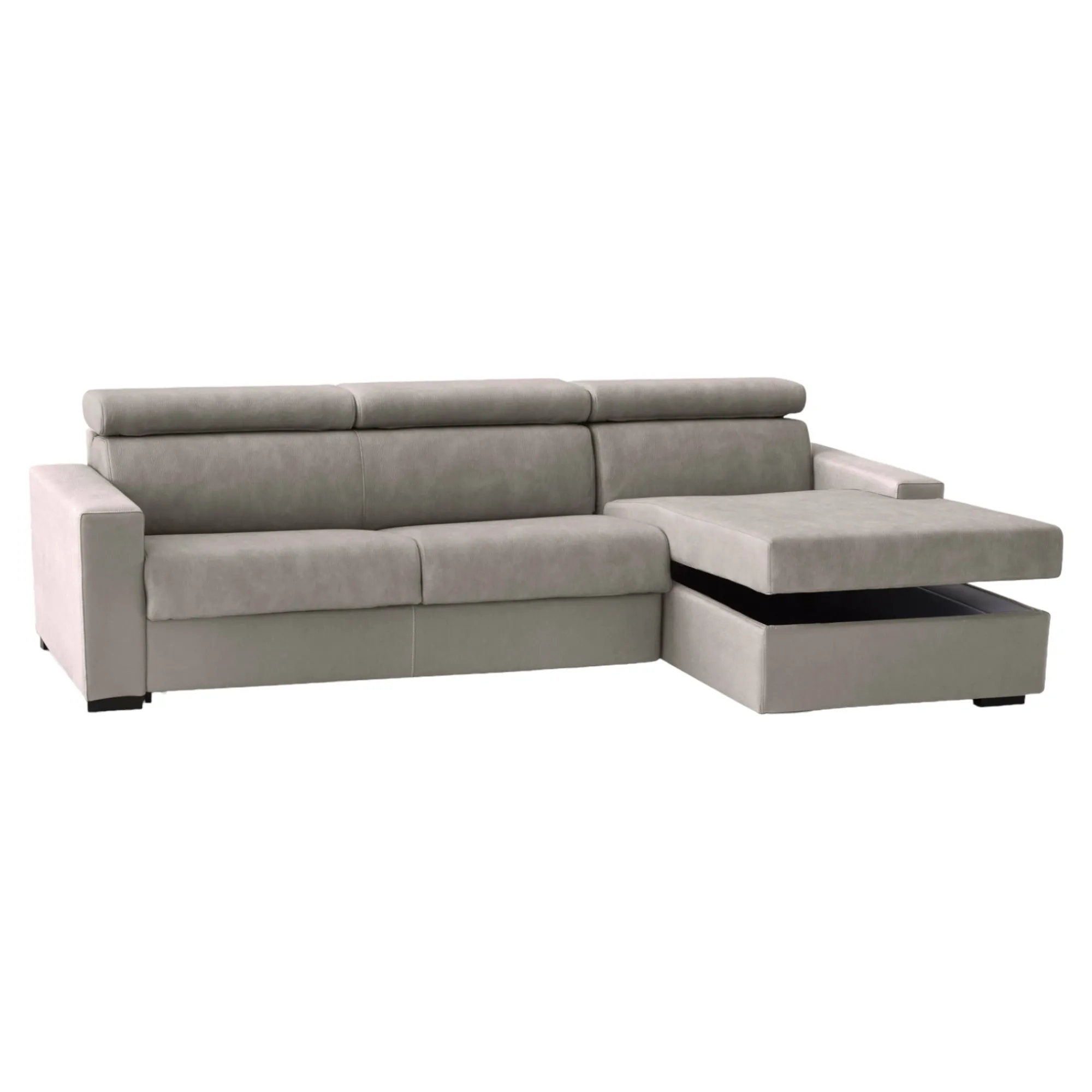 Divano fisso con penisola Ameno, Cm 280x95h85,<Dmora New