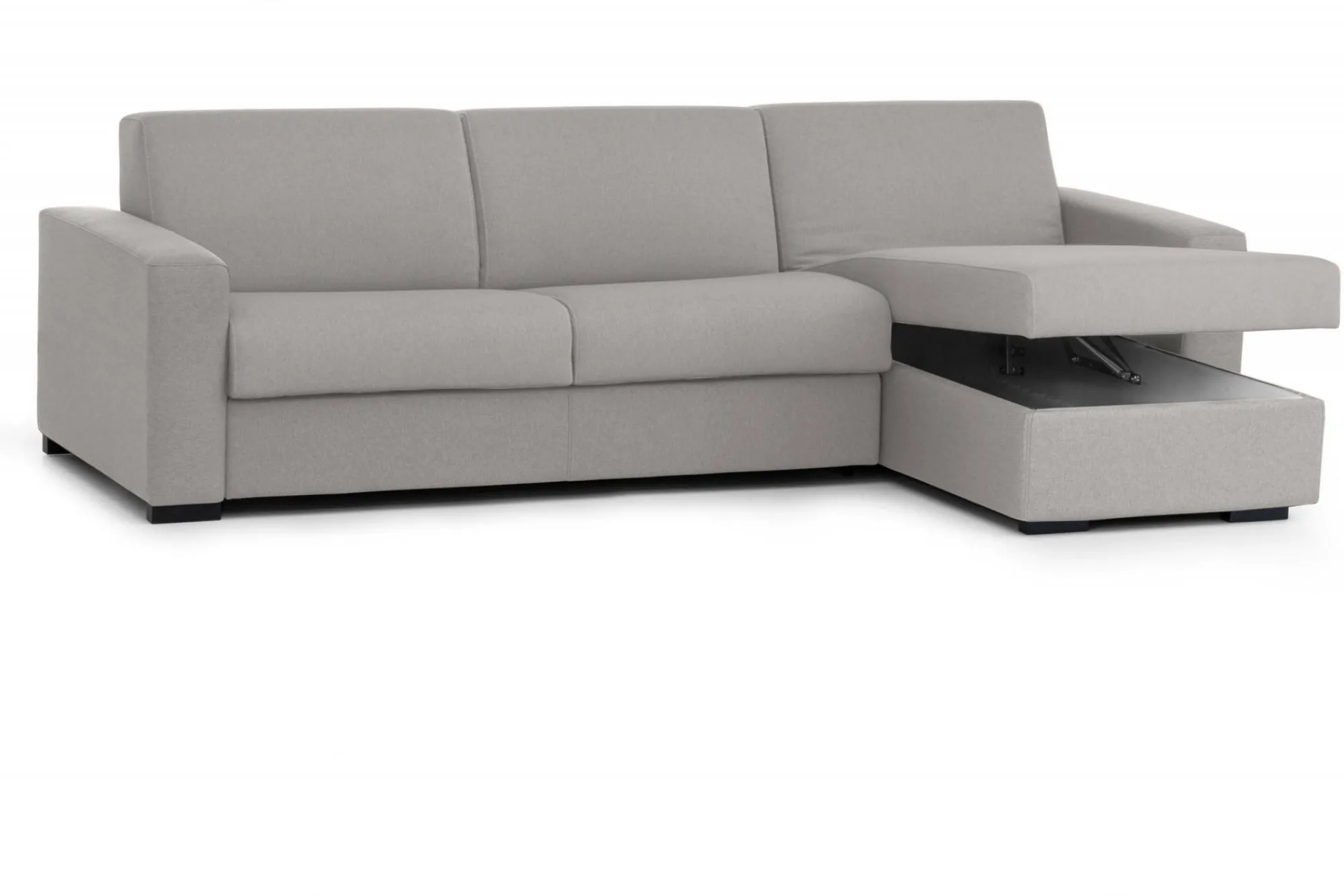 Divano fisso con penisola Azechiele, Cm 260x95h90,<Dmora Fashion