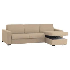 Divano fisso con penisola Atos, Cm 280x95h90,<Dmora Discount