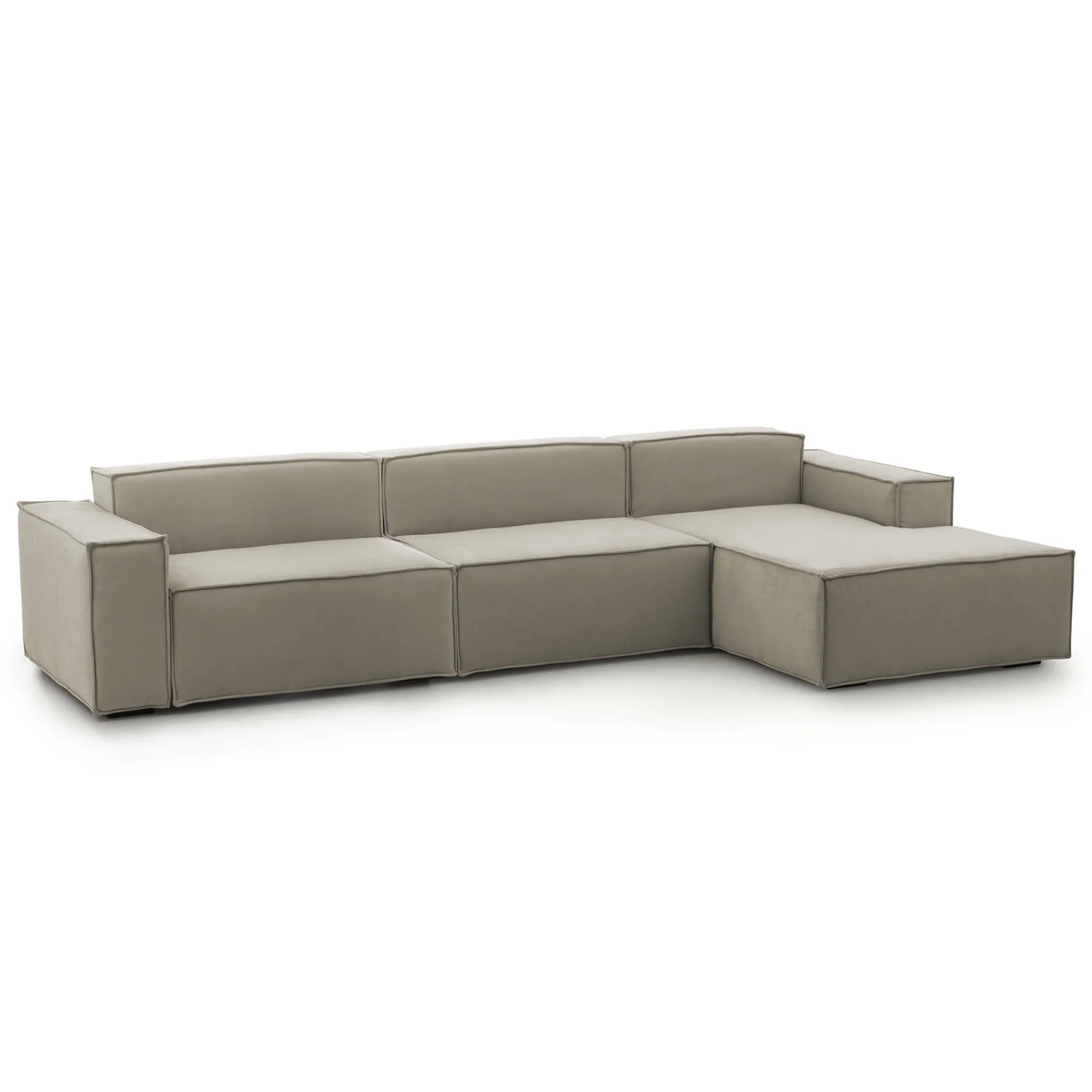Divano fisso con penisola Asvaldo, Cm 340x170h70,<Dmora Best