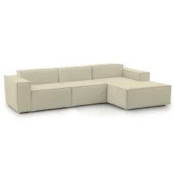 Divano fisso con penisola Ananas, Cm 300x170h70,<Dmora Discount