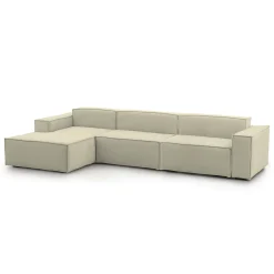 Divano fisso con penisola Atrillo, Cm 340x170h70,<Dmora Sale