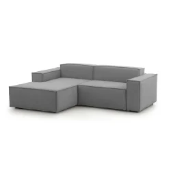 Divano fisso con penisola Assurte, Cm 240x170h70,<Dmora Cheap