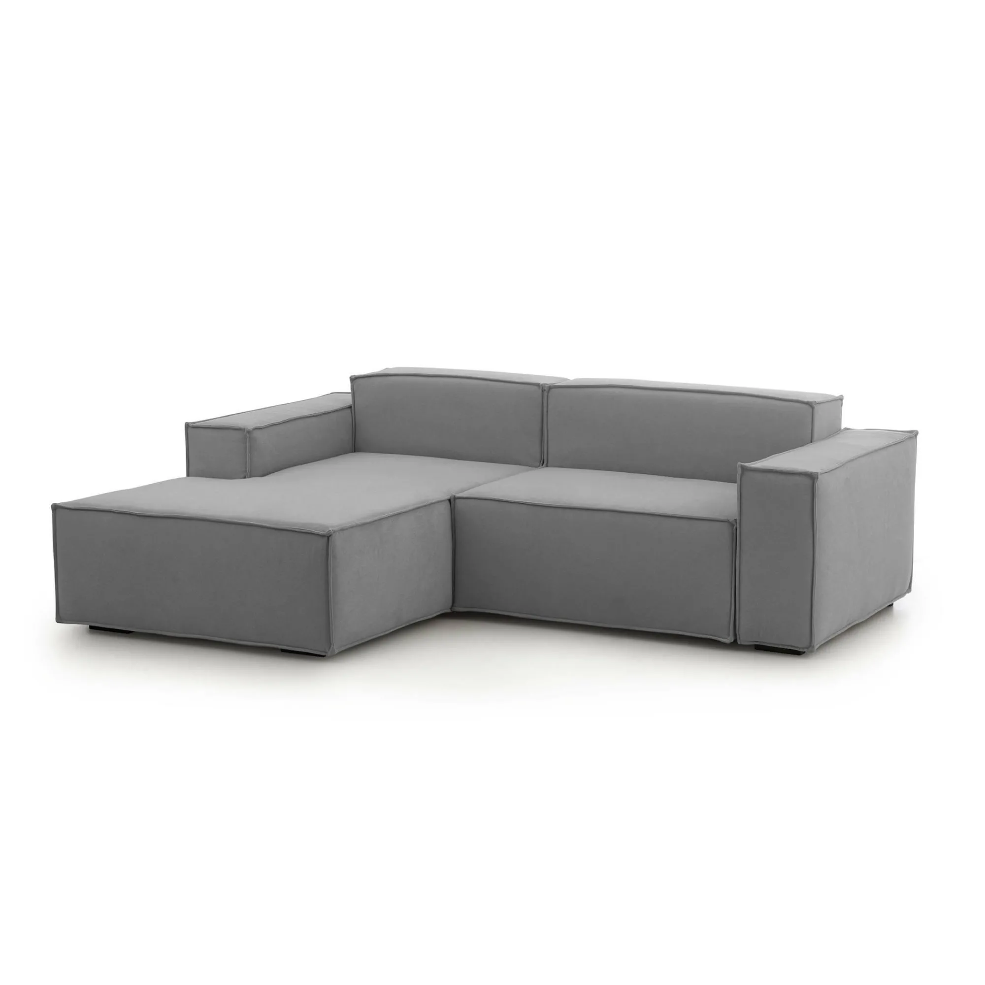 Divano fisso con penisola Assurte, Cm 240x170h70,<Dmora Cheap