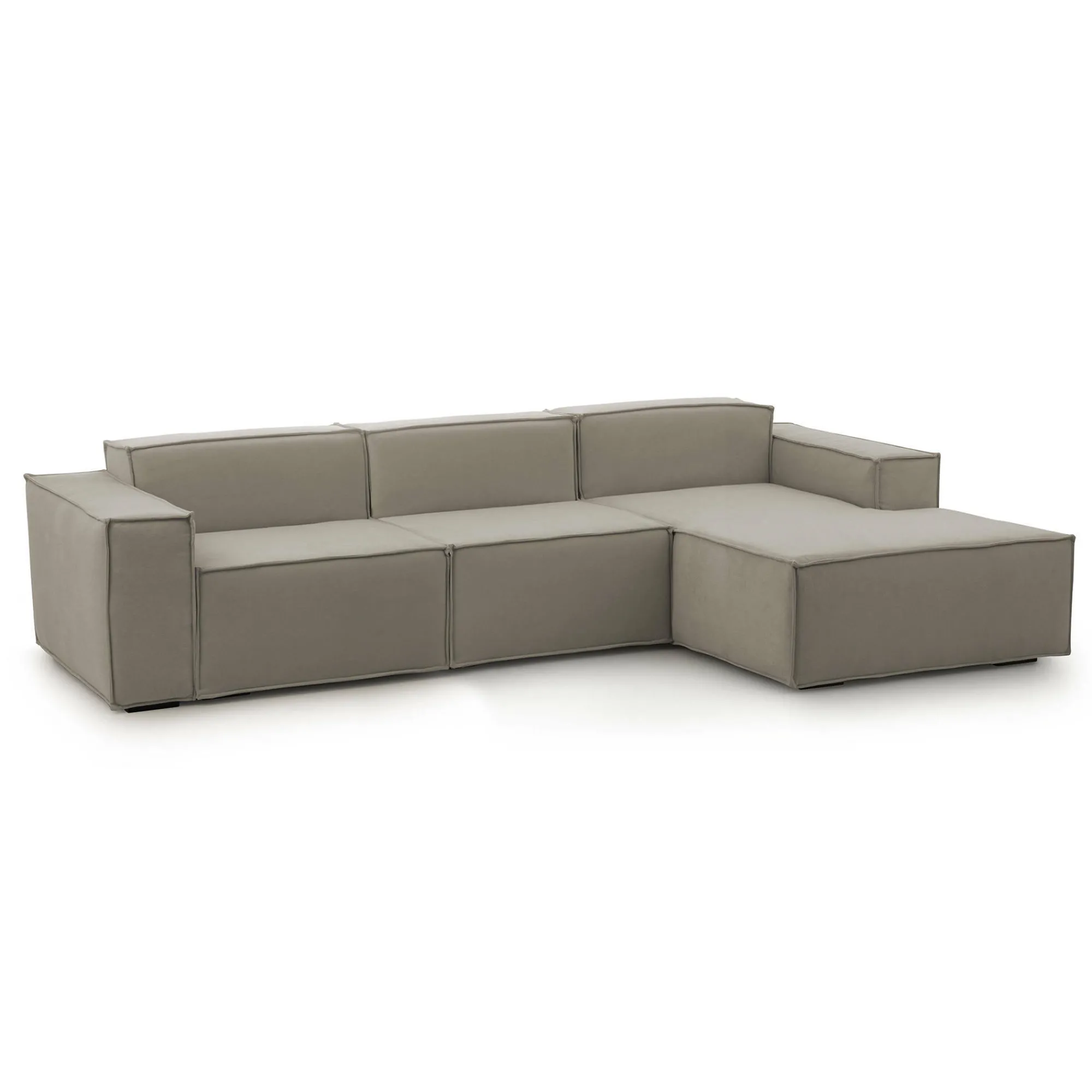 Divano fisso con penisola Ananas, Cm 300x170h70,<Dmora Store