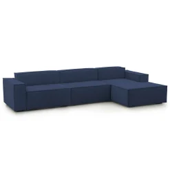 Divano fisso con penisola Asvaldo, Cm 340x170h70,<Dmora Store