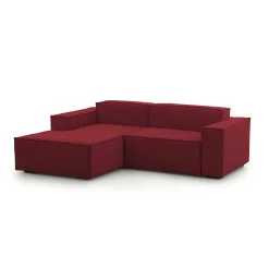 Divano fisso con penisola Assurte, Cm 240x170h70,<Dmora Outlet