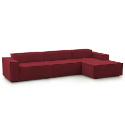 Divano fisso con penisola Asvaldo, Cm 340x170h70,<Dmora Sale