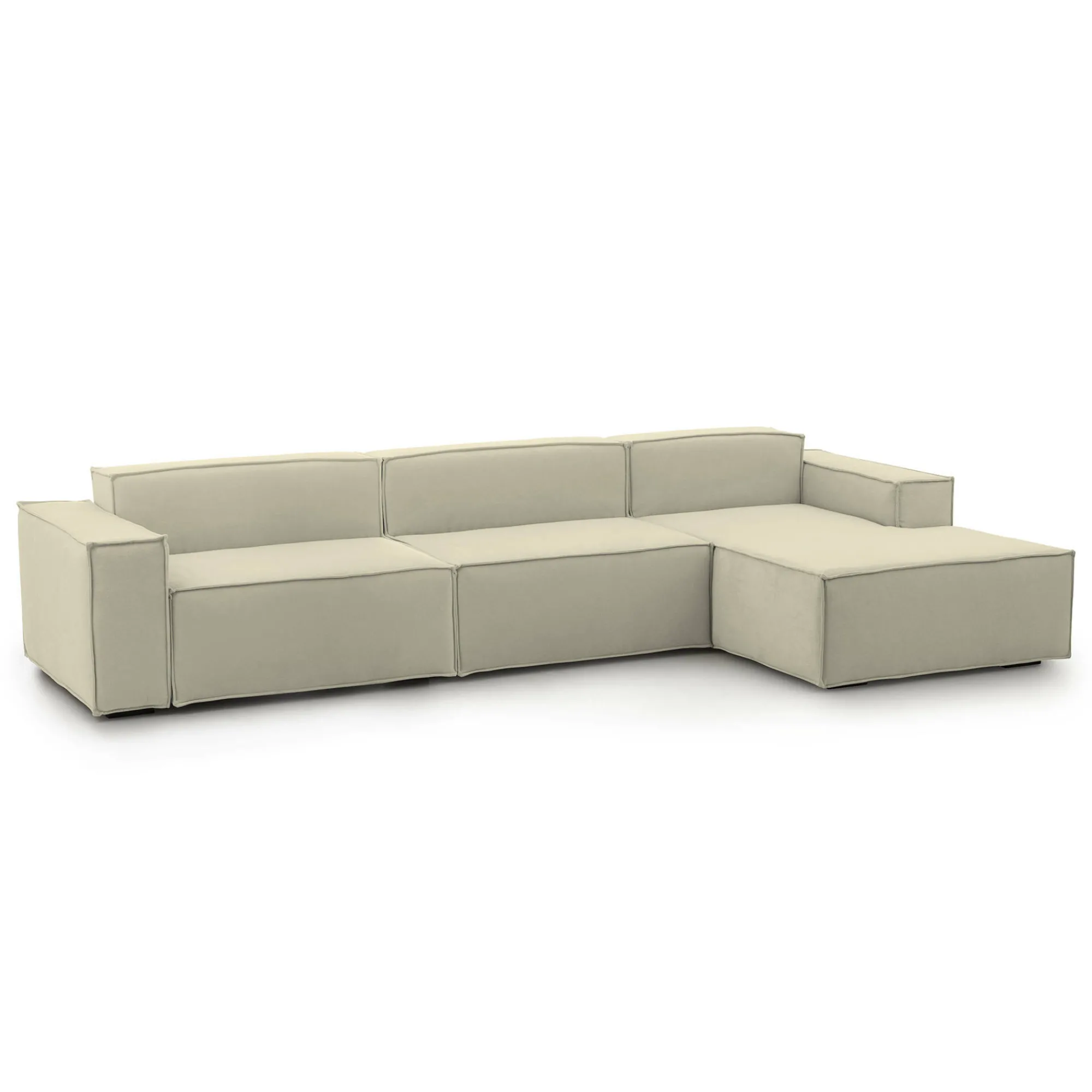 Divano fisso con penisola Asvaldo, Cm 340x170h70,<Dmora Best Sale